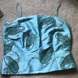 Crop Flowered Tank Top